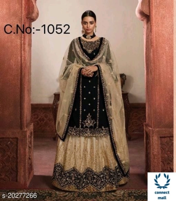 Charvi Attractive Sharara - Free Size, Georgette, Embroidered, Multipack Of :Single